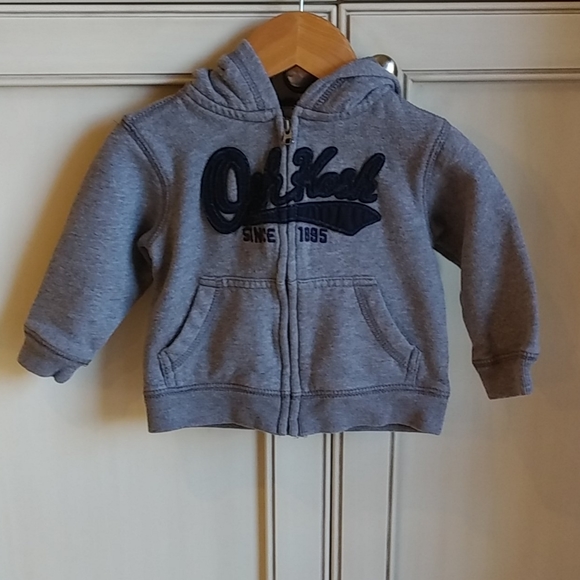 Oshkosh B'gosh Gray Long Sleeve Hoody Size 18M - Picture 1 of 7